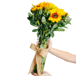 Velón de Cristal Mix + Florero